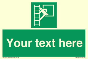 Custom Emergency Escape Ladder Sign